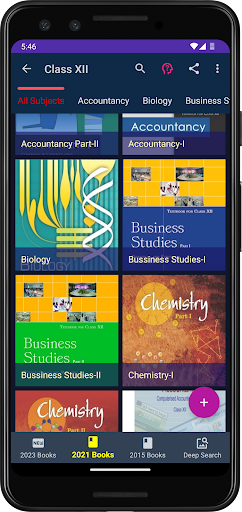 NCERT Books app screen showing textbook categories